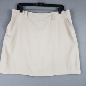 Nike Golf Women's Size 12 Fit Dry Athletic Skort Beige Cream Sporty Pickleball